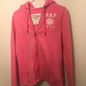 A & F Pink & White Jacket